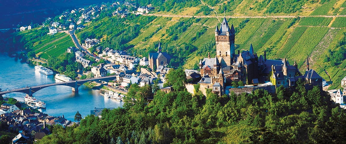 A view over Cochem and the castle, Germany